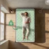 AKORD Furniture Factory Összecsukható Fém Ágykeret Rugós Matraccal 120x200 cm Fekete 9 Lábbal 20 Léccel