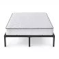   AKORD Furniture Factory Fém Ágy Rugós Matraccal 140x200 cm Összecsukható Fekete