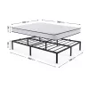 AKORD Furniture Factory Fém Ágy Rugós Matraccal 140x200 cm Összecsukható Fekete