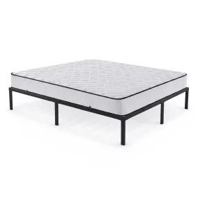   AKORD Furniture Factory Fém Ágy Rugós Matraccal 160x200 cm Fekete Összecsukható