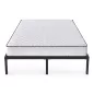  AKORD Furniture Factory Fém Ágy Rugós Matraccal 160x200 cm Fekete Összecsukható