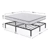 AKORD Furniture Factory Fém Ágy Rugós Matraccal 160x200 cm Fekete Összecsukható