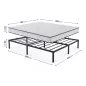   AKORD Furniture Factory Fém Ágy Rugós Matraccal 160x200 cm Fekete Összecsukható