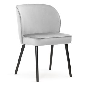   Aine Plus Kárpitozott Étkezőszék Szürke Bársony Arany Részletekkel