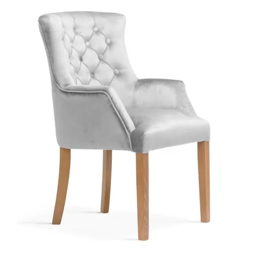 Albert Chesterfield Kárpitozott Fotel Bársony Szürke