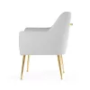 Amadeus Luxus Kárpitozott Fotel Fehér Arany Lábakkal