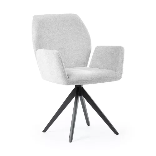 Aula Twist Forgó Szék Szürke Kárpittal Fekete Lábbal