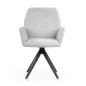 Aula Twist Forgó Szék Szürke Kárpittal Fekete Lábbal