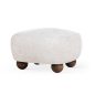 BAOBAB Luxus Puff Szövet Fehér Wenge Lábakkal