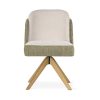 Beetle Supreme Wood Forgószék Kárpitozott Fa Bézs-Zöld