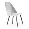 Bosfor Kárpitozott Szék Szürke Bársony Fém Lábakkal