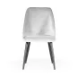 Bosfor Kárpitozott Szék Szürke Bársony Fém Lábakkal