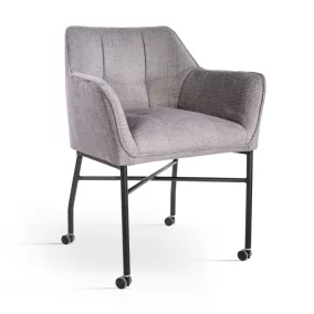 Boston Wheels Görgős Kárpitozott Fotel Szürke