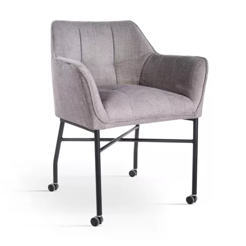 Boston Wheels Görgős Kárpitozott Fotel Szürke