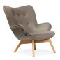 Cherub Fotel Bársony Szürke Skandináv
