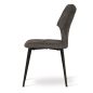   CHILCOTE Modern Kárpitozott Szék Sötétszürke Szövettel Fekete Lábakkal