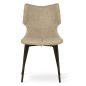  CHILCOTE Modern Kárpitozott Szék Bézs Szövettel Fekete Lábakkal
