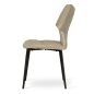   CHILCOTE Modern Kárpitozott Szék Bézs Szövettel Fekete Lábakkal