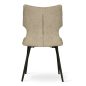   CHILCOTE Modern Kárpitozott Szék Bézs Szövettel Fekete Lábakkal