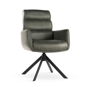 CIPHER Forgó Fotel Zöld Bársony Karfás