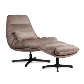 COLORADO Forgó Fotel Lábtartóval Bézs