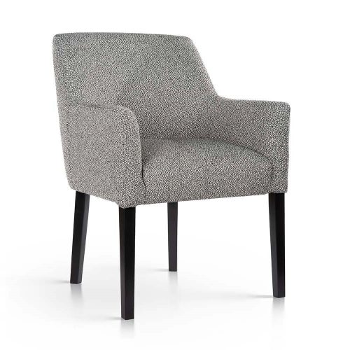 Cornelius Kényelmes Szövet Fotel Wenge Lábakkal Szürke