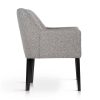 Cornelius Kényelmes Szövet Fotel Wenge Lábakkal Szürke