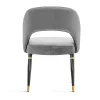 DIVA Bársony Étkezőszék Szürke Arany Díszítéssel