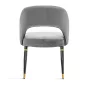 DIVA Bársony Étkezőszék Szürke Arany Díszítéssel