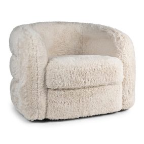 DUFFY Forgó Fotel Műszőrme Bézs