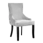 Edward Luxus Bársony Étkező Szék Szürke Szegecses