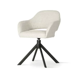  FIBI Forgó Kárpitozott Szék Bézs Szövettel Fekete Lábbal