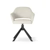 FIBI Forgó Kárpitozott Szék Bézs Szövettel Fekete Lábbal