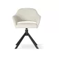   FIBI Forgó Kárpitozott Szék Bézs Szövettel Fekete Lábbal