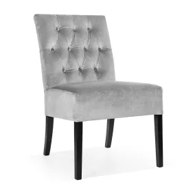 GALA Tűzött Bársony Étkezőszék Szürke