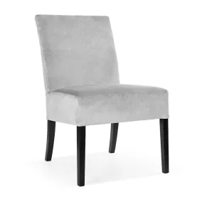   Gala Kárpitozott Étkezőszék Szürke Bársony Wenge Lábakkal