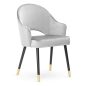 Goda Plus Kárpitozott Karfás Szék Bársony Szürke
