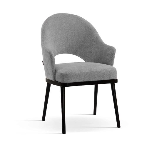 GODA PRO Kárpitozott Étkezőszék Szürke Szövet Wenge Lábakkal