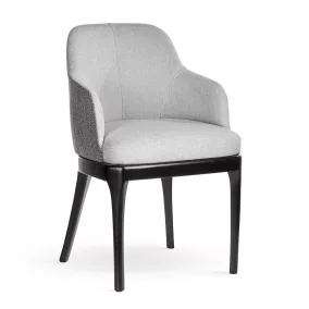   Harold Kárpitozott Étkezőszék Szürke Szövet Fekete Lábakkal