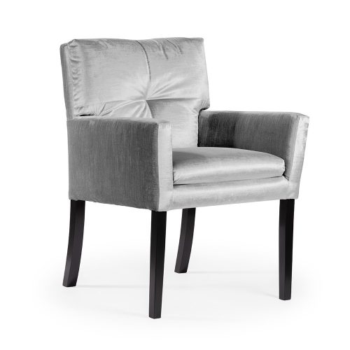 Havana Luxus Kárpitozott Szék Szürke Bársony Wenge Lábakkal