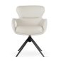 HEATHER Forgó Fotel Kárpitozott Krémfehér Fekete