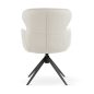 HEATHER Forgó Fotel Kárpitozott Krémfehér Fekete