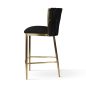   Hordia Bárszék 60 Fekete Bársony Arany Kefézett Lábakkal