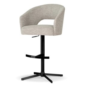   INES CROSS Forgó Bárszék Szürke Kárpitozott Ülőfelülettel