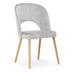 Jazz Kárpitozott Szék Szürke Bársony Arany Lábakkal