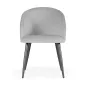 Korfu Kárpitozott Szék Szürke Bársony Fém Lábakkal