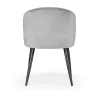 Korfu Kárpitozott Szék Szürke Bársony Fém Lábakkal