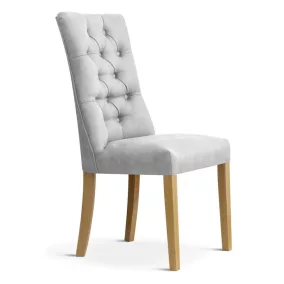 Lord Elegance Kárpitozott Szék Szürke Gombos