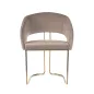 Magnolia Bársony Étkezőszék Bézs Arany Lábakkal