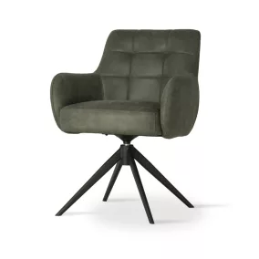 MATERO Forgószék Kárpitozott Zöld